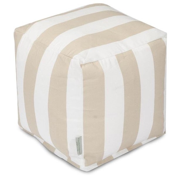 Majestic Home Majestic Home 85907236066 Vertical Stripe Sand Cube - 17 x 17 x 17 in. - 85907236066