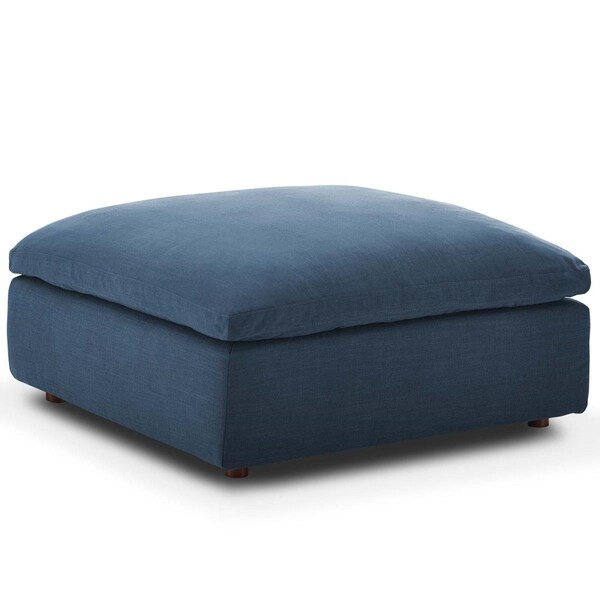Modway Furniture Commix Down Filled Overstuffed Ottoman, Azure - 19 x 39 x 40 in. - EEI-3318-AZU