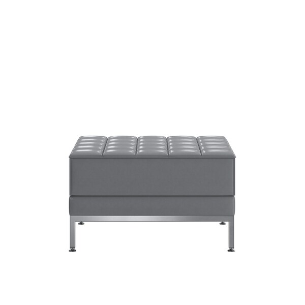 Flash Furniture Hercules Imagination Series Gray Leathersoft Ottoman - ZB-IMAG-OTTOMAN-GY-GG