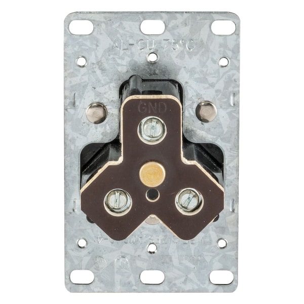 Receptáculo Hubbell, 30 A Amperios, 125V AC, Montaje al Ras, Salida Única, TT-30R, Negro - HBLTT30R