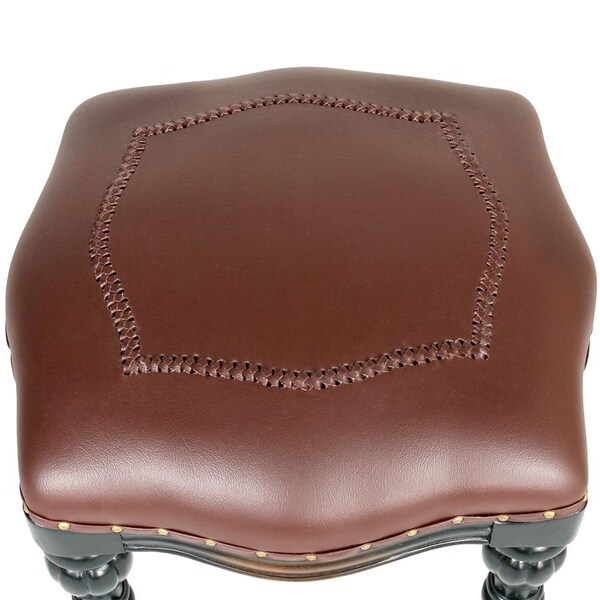 Design Toscano Victorian Rococo Faux Leather Ottoman - AF71123