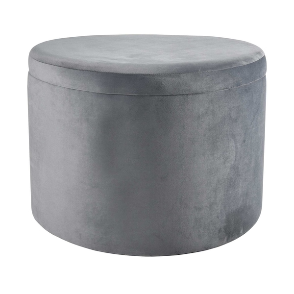Elk Home Linder Ottoman - Charcoal - S0035-9185