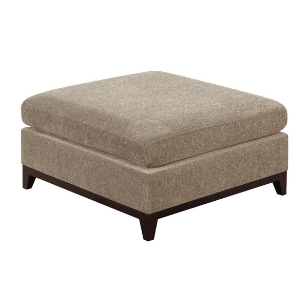 Deluxdesigns Fabric Cocktail Ottoman with Chamfered Feet, Gray - DE3335982