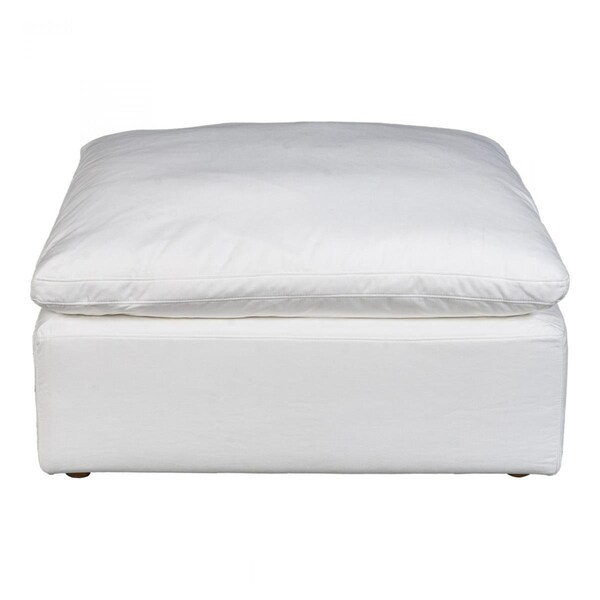 Moes Home Collection 38 x 38 x 18 in. Terra Condo Ottoman Livesmart Fabric, Cream - YJ-1014-05