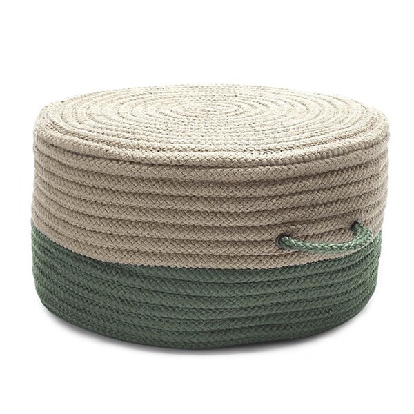 Colonial Mills 20 x 20 x 11 in. Two Tone Pouf, Moss Green - ON61P020X011