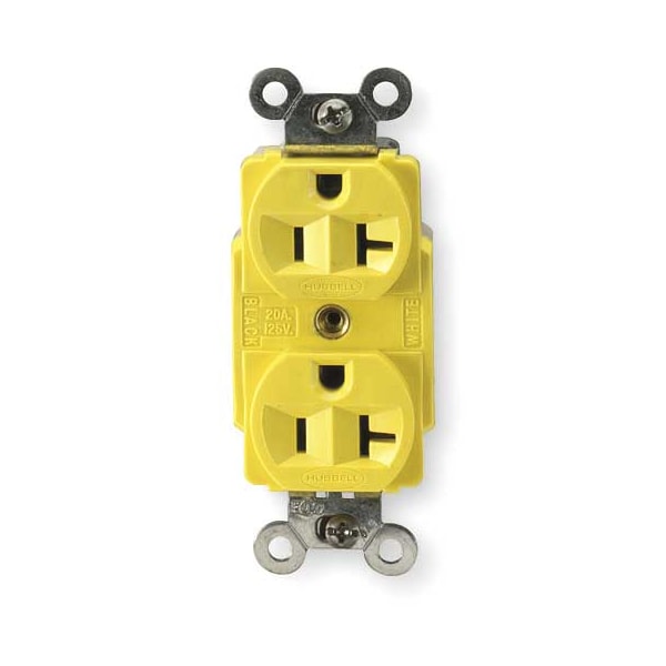Contacto duplex de 20 amperes 125VAC 5-20R YL - HBL53CM62