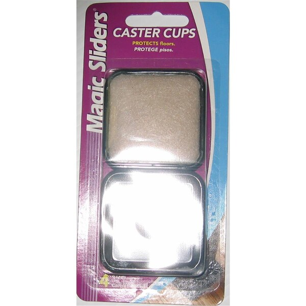 Magic Sliders 1.75 x 1.75 in. Brown Plastic Protective Pads, 4PK - 5865555
