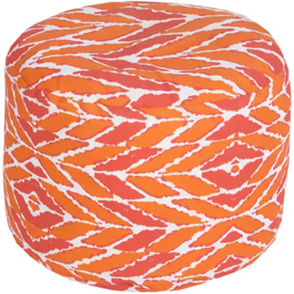 Templeton Rug  Round Coral Pouf 20 x 13 in. - TE1430229
