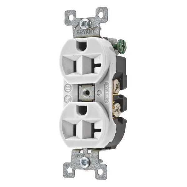 Receptáculo dúplex Zoro Select 20A 125VAC 5-20R BLANCO - 5362BW