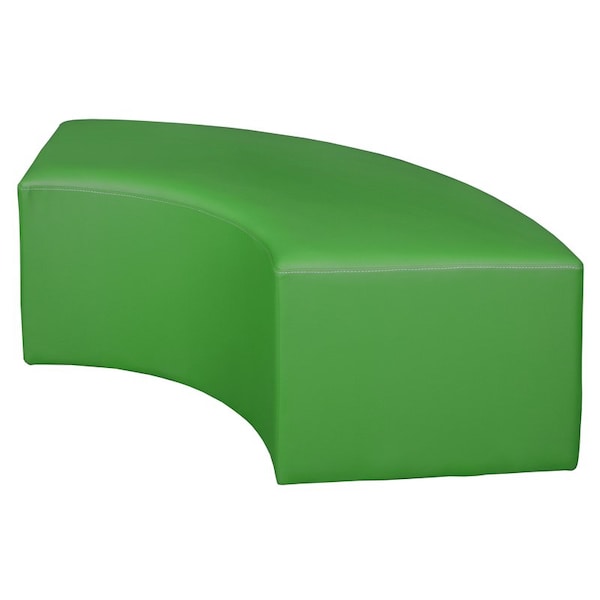 Regency Regency Aurora Curved Vinyl Ottoman- Envy Green - N6265EG