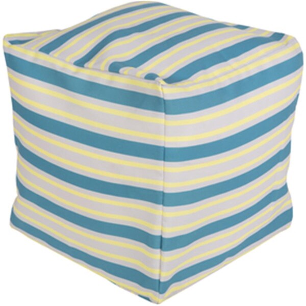 Templeton Rug  Cube Aqua Pouf 18 x 18 x 18 in. - TE1430216