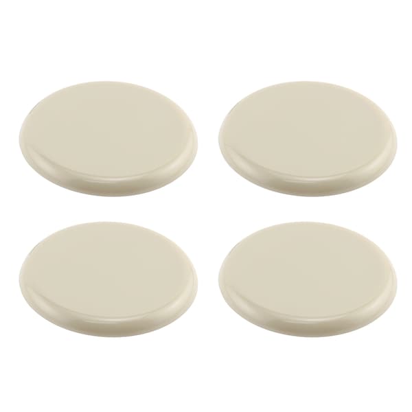 Prime-Line 3-1/2 in. Beige Plastic Reusable Round Furniture Sliders for Carpet 4 Pack - MP75021