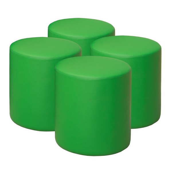Regency Logan Round Vinyl Ottoman (Set of 4)- Envy Green - N6262EG4PK