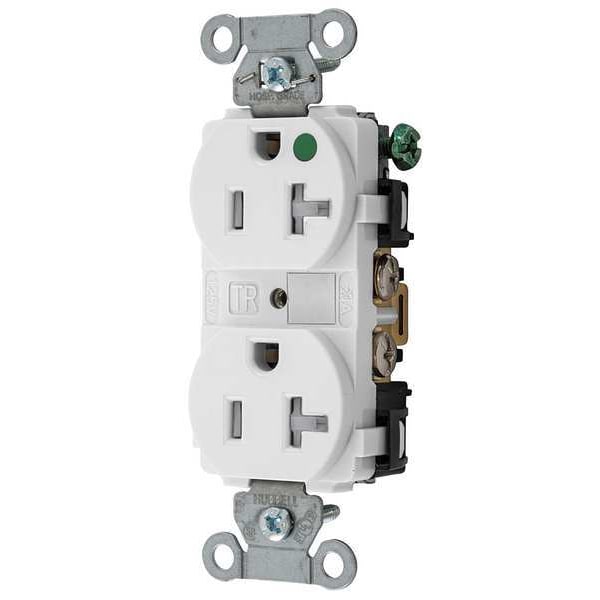Contacto doble de 20A Hubbell 125VAC 5-20R BL - 8300WTRA