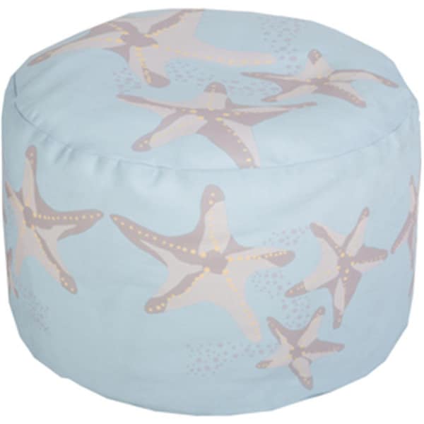 Templeton Rug  Round Sky blue Pouf 20 x 13 in. - TE1430231