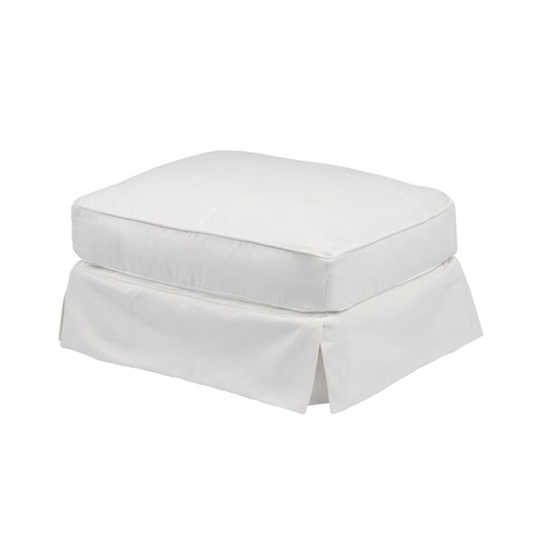 Finefabrics Americana Slipcovered Ottoman  Peyton Pearl - FI940786