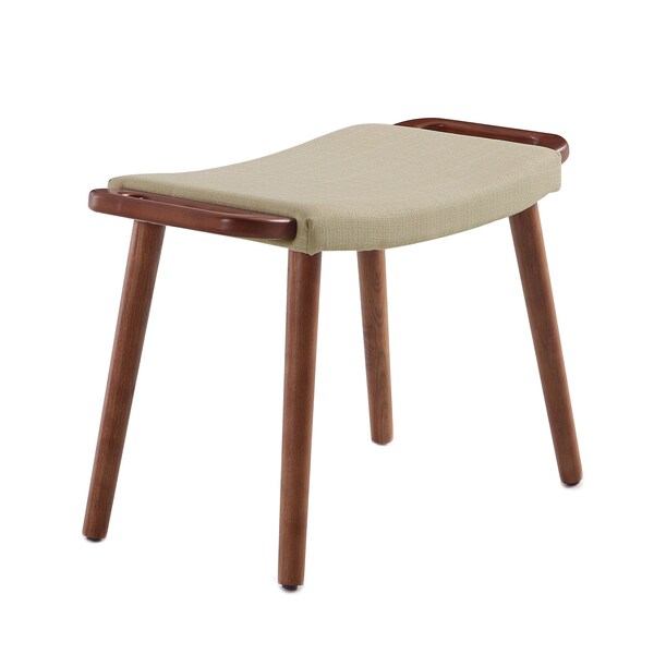 Manhattan Comfort Geta Ottoman in Barley and Antique Walnut - OT001-BA