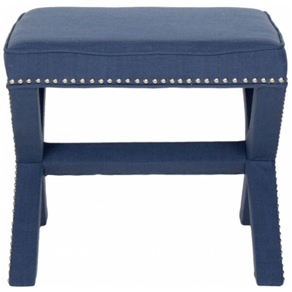 Safavieh Palmer Ottoman, Navy - 19 x 21.5 x 21.5 in. - MCR4589Q