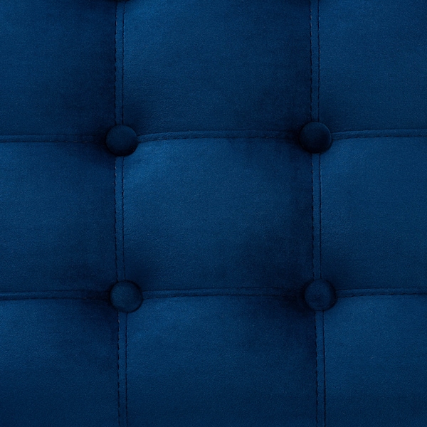 Baxton Studio Kaylee Navy Blue Velvet Upholstered Tufted Storage Ottoman Bench - 160-9935