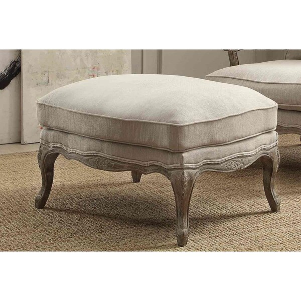 Made4Mattress 20.25 x 25.5 x 32 in. Parlier Show Wood Ottoman - Gray - MA2586355