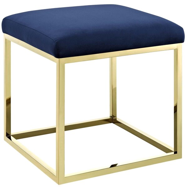 Modway Furniture Anticipate Ottoman Gold Navy17.5 x 17.5 x 17.5 in. - EEI-2849-GLD-NAV