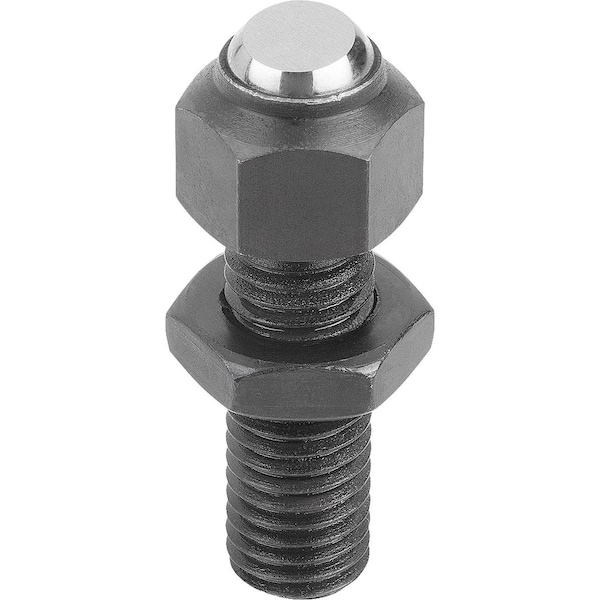 Kipp Self-Aligning Pads, Adjustable, L=45, 7, Form:C Plane, Steel Mang-Phosphated, Comp:Steel - K0287.110