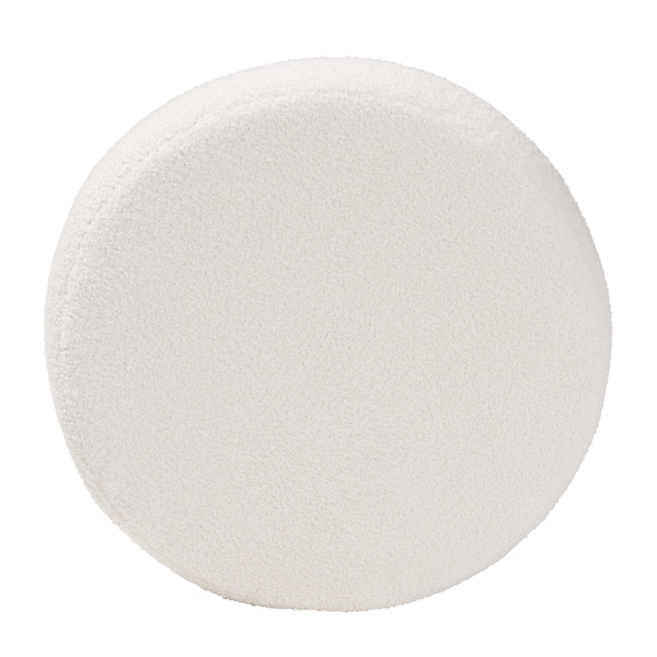 Baxton Studio Tabitha Modern and Contemporary Ivory Boucle Upholstered Storage Ottoman - 220-12865-ZORO