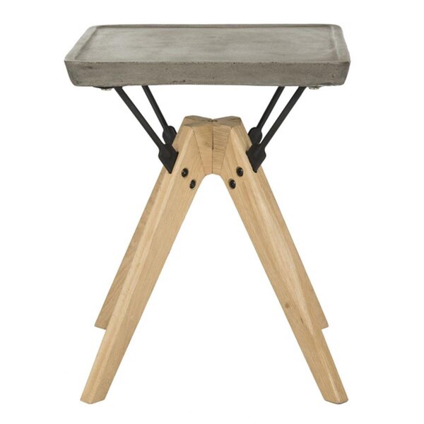 Safavieh 19.69 in. Marcio Indoor & Outdoor Modern Concrete Side Table Dark Grey - VNN1024A