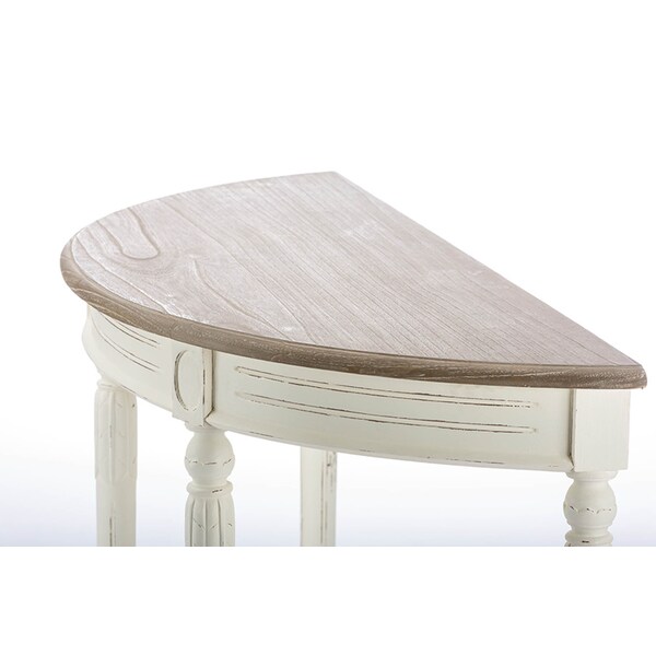 Baxton Studio Vologne Traditional White Wood French Console Table - 112-6036