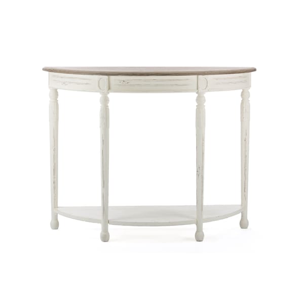 Baxton Studio Vologne Traditional White Wood French Console Table - 112-6036