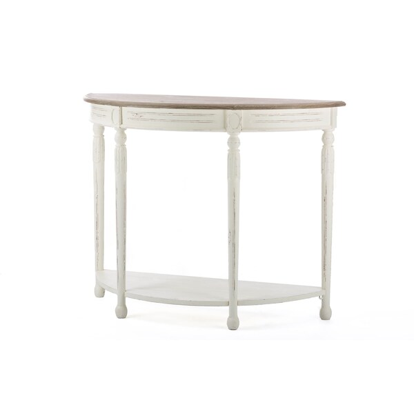 Baxton Studio Vologne Traditional White Wood French Console Table - 112-6036