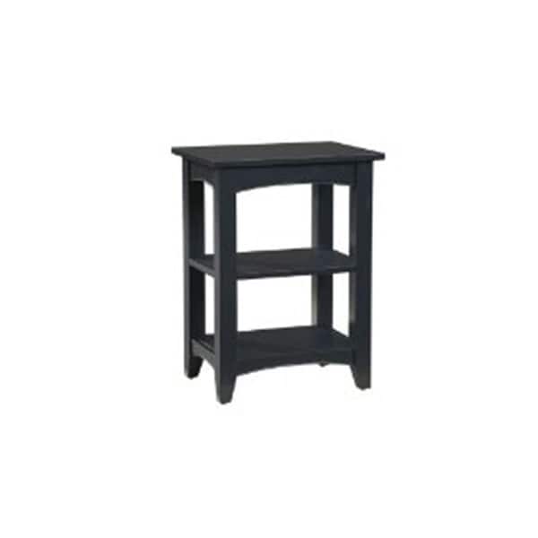 Deluxdesigns Shaker Cottage 2 Shelf End Table - Black - 20in. x 15in. x 27in. - DE3332110
