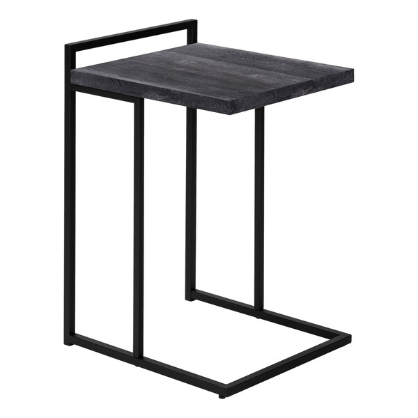 Monarch Specialties Accent Table, C-shaped, End, Side, Snack, Living Room, Bedroom, Metal, Laminate, Black, Contemporary - I 3633
