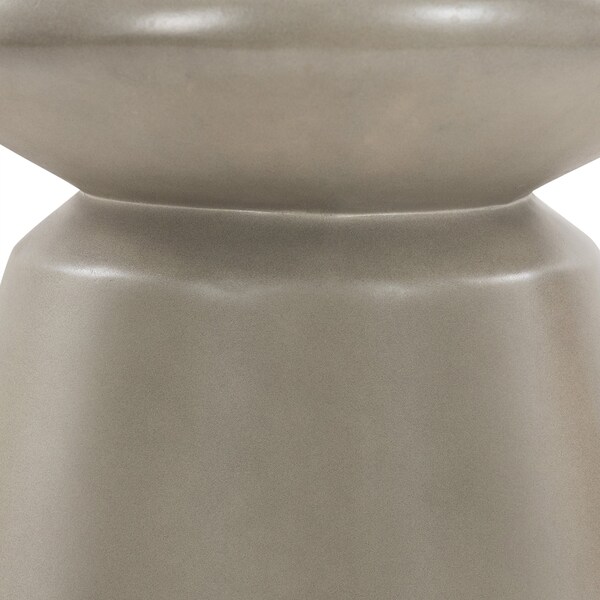 Armen Living Umbre Concrete Indoor Outdoor Accent Stool End Table - LCMDBACCGR