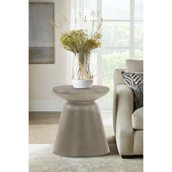 Armen Living Umbre Concrete Indoor Outdoor Accent Stool End Table - LCMDBACCGR