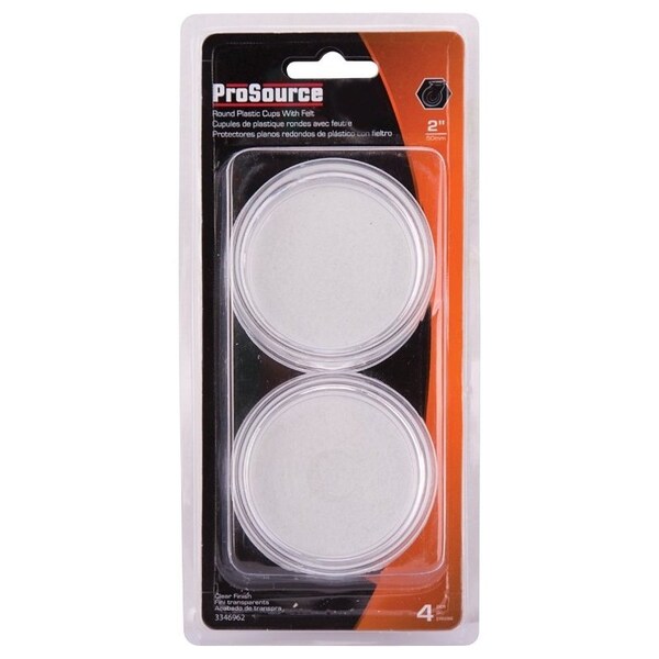 Prosource Caster Furniture Glide, Plastic, Clear, Clear, 2-11/16 x 2-11/16 x 7/8 in Dimensions - FE-50840-PS