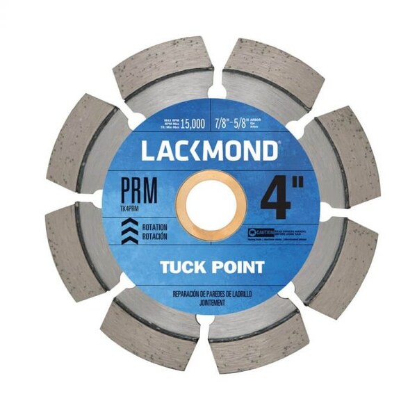 Lackmond Diamond Blade, Laser Weld Segmented Tuck Point, Series PRM Series, 4 Diameter Blade - TK4375PRM