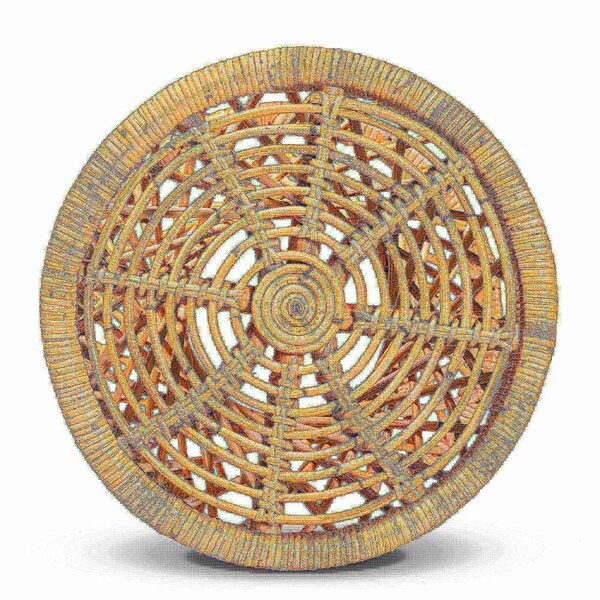 Baxton Studio Seville Modern and Contemporary Natural Finished Rattan End Table - 185-11882-ZORO