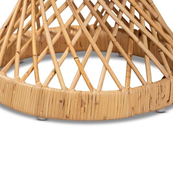Baxton Studio Seville Modern and Contemporary Natural Finished Rattan End Table - 185-11882-ZORO
