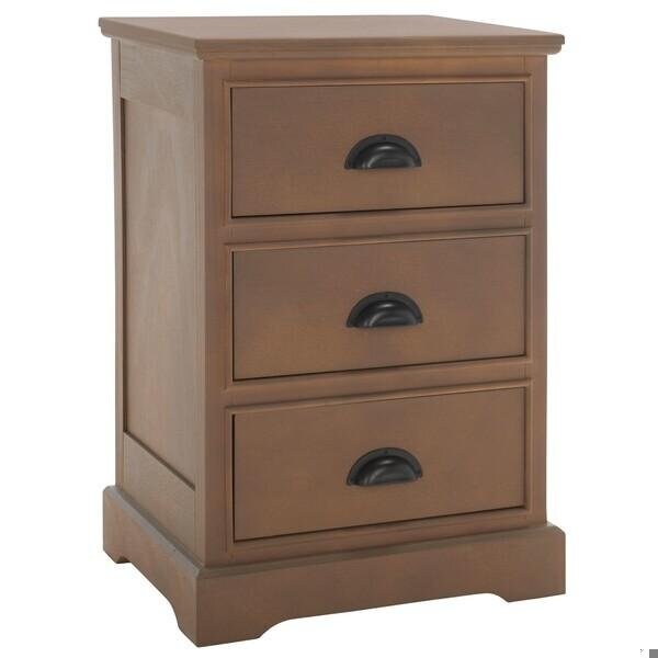 Safavieh Griffin 3 Drawer Side Table- Washed Natural Pine - 26.75 x 13.75 x 17.75 in. - AMH5717B