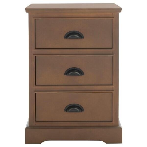 Safavieh Griffin 3 Drawer Side Table- Washed Natural Pine - 26.75 x 13.75 x 17.75 in. - AMH5717B
