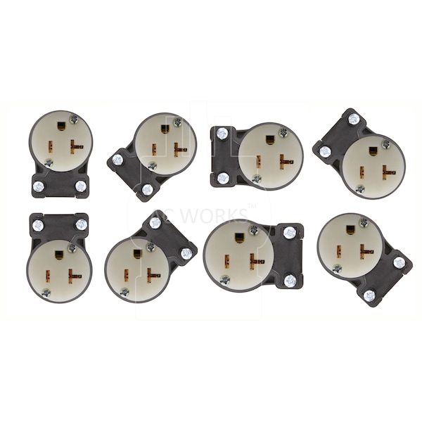 Conector hembra para uso doméstico de NEMA 5-20 20A 125V con todos los ángulos, con aprobación UL y C-UL - ASE520R