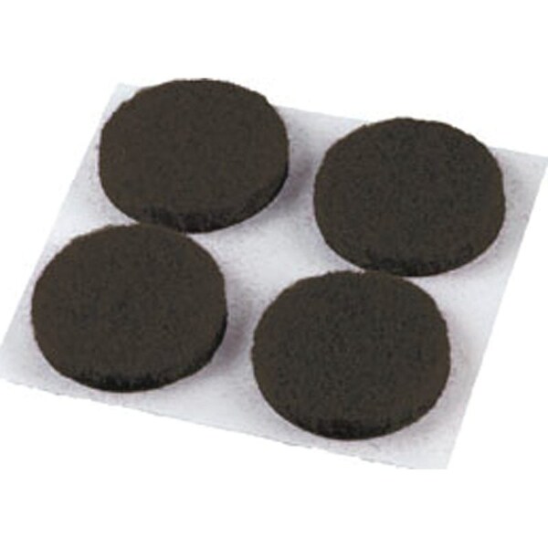 Shepherd Hardware Furniture Pad, Felt Cloth, Brown, 3/4 in Dia, Round - 9959