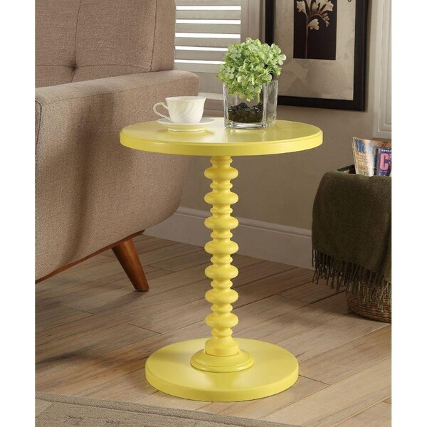 Homeroots 22 x 17 x 17 in. Acton Side Table Yellow - 286297