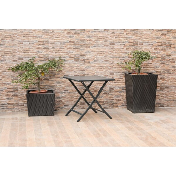 Homeroots Powder Aluminum Side Table16 x 16 x 18 in. - 372275