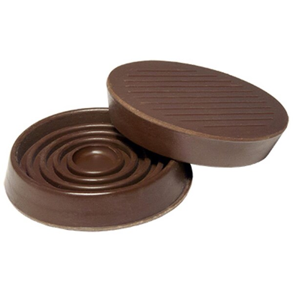 Convenience Concepts 1.75 in. TruGuard Round Rubber Cup, Brown, 4PK - HI2668240