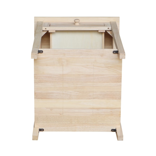 International Concepts Rectangle Hampton Bedside Table, 21 in W, 21 in L, 30 in H, Wood, Unfinished - OT-91