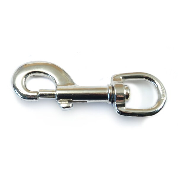 Midwest Fastener 5/8" Nickel Plated Steel Swivel Eye Bolt Snap Hooks 10PK - 52215