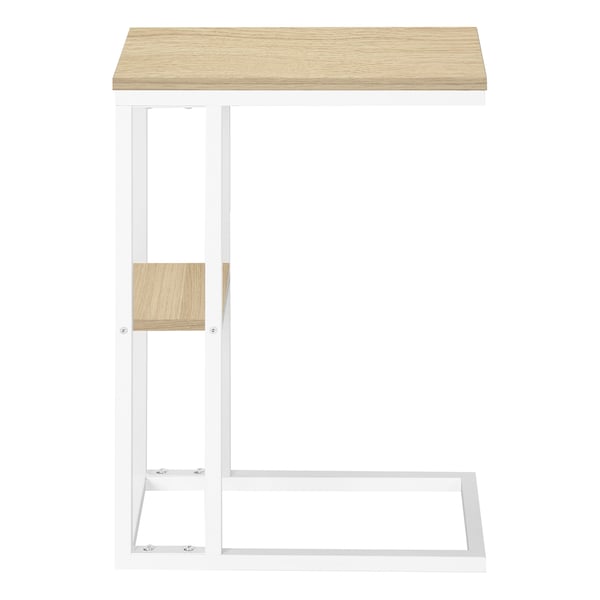 Monarch Specialties End Table, 18.25 W, 25.25 H, Particle Board, Metal, Natural - I 3677