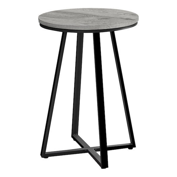 Monarch Specialties Side Table, 15.75 W, 21.75 H, Metal, Particle Board, Grey - I 2176